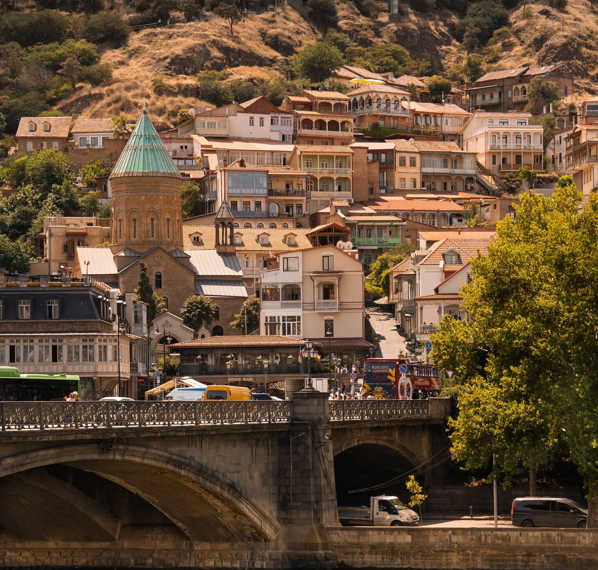 Tbilisi Old Town above the Mtkvari River