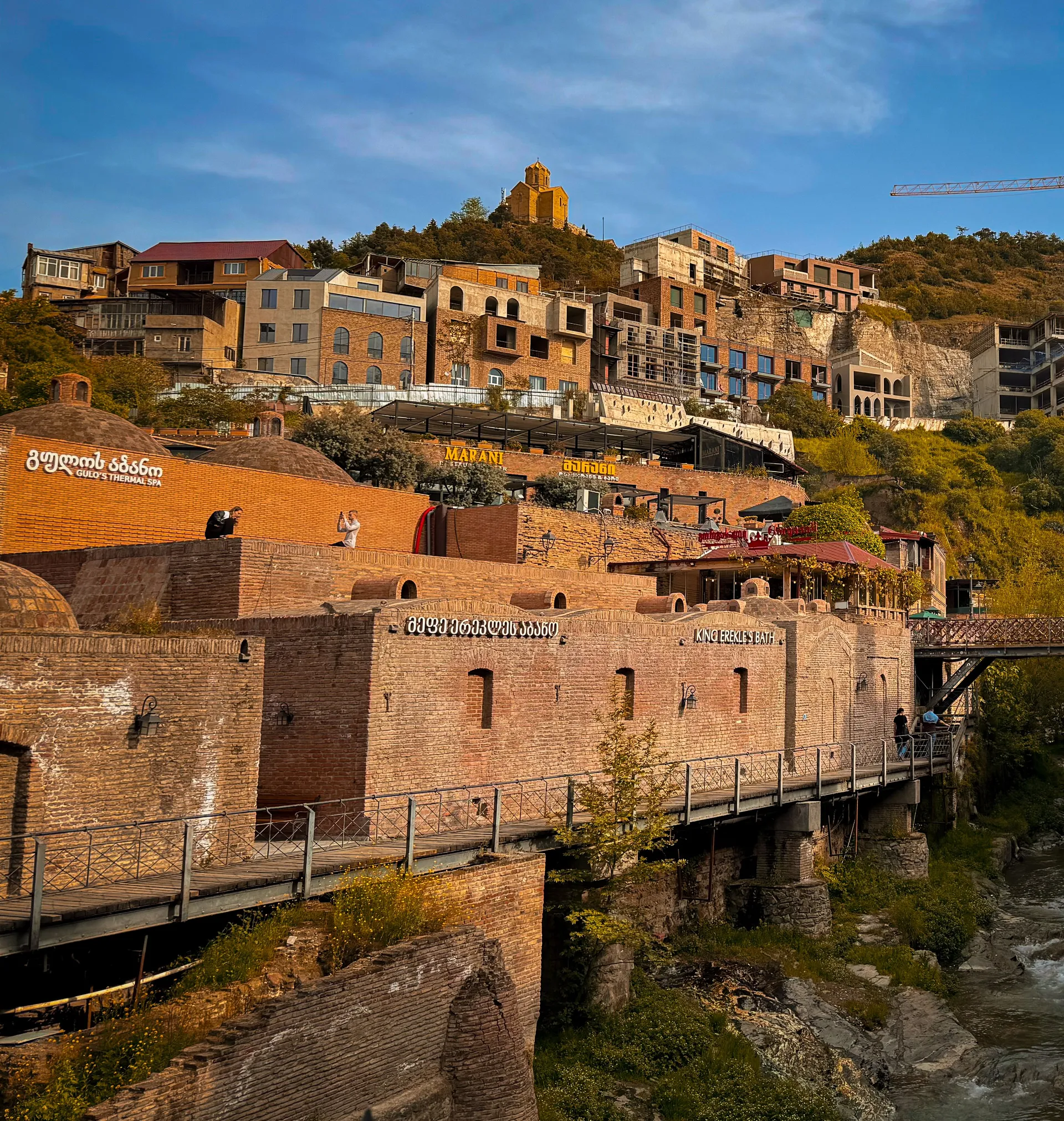 Traditional sulfur bathhouses in Abanotubani, Tbilisi, including Gulo's Thermal Spa and King Erekle's Bath
