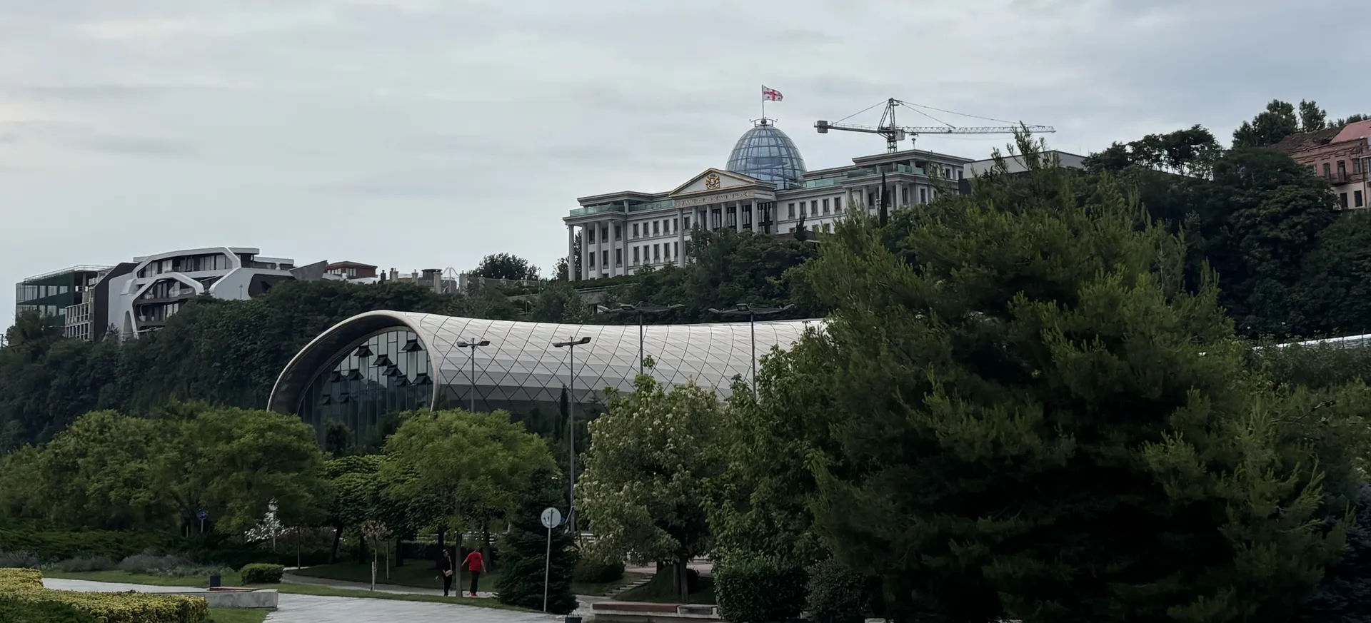 Presidential Palace and Rike Park in Tbilisi, Georgia